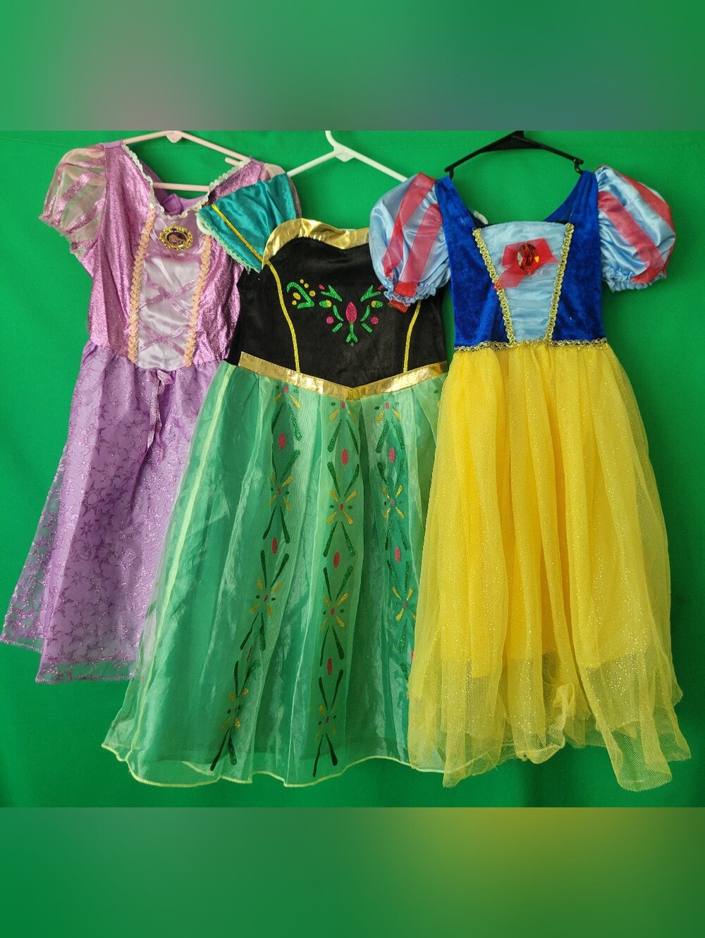 Lot 14 Girls Dress Up Clothes Gown Wedding Costume Shoes Gloves Play Size 4 6 7